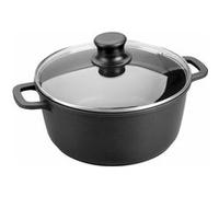Faitout 24 cm avec couvercle - Lacor - Noir - Fonte Aluminium Noir G