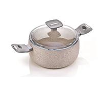 Faitout 24 cm mammola Stone avec couvercle en verre