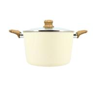 Faitout 24cm colorama creme - en aluminium - revetement antiadhesif en ceramique