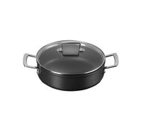 Le Creuset Sauteuse antiadhésive renforcée 30 cm avec Couvercle en Verre, 51113300010500, Black