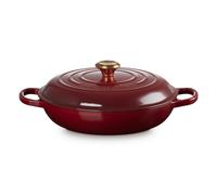 Faitout 30 cm Rouge Garnet bouton doré
