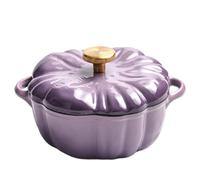 Faitout à citrouille avec couvercle et poignée, 1, 5 l, en émail antiadhésif, faitout à citrouille, marmite de cuisine chauffante uniforme p