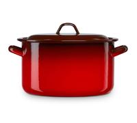 Faitout à Induction 30cm, Marmite 12,5L avec Couvercle Acier Émaillé Tous Feux Briebe Ignea Rouge 03769