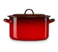 Faitout à Induction 30cm, Marmite 12,5L avec Couvercle Acier Émaillé Tous Feux Briebe Ignea Rouge 9