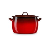 Faitout à Induction 30cm, Marmite 15L avec Couvercle Acier Émaillé Tous Feux Briebe Ignea Rouge 9