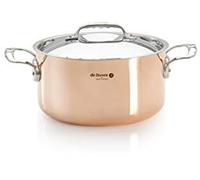 De Buyer - Faitout avec couvercle en cuivre PRIMA MATERA - Diamètre 16 cm -