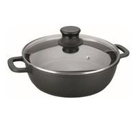 Faitout Fonte Avec Couvercle En Verre 32 Cm Noir Lacor