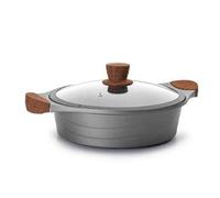 Faitout Bas Stilo Avec Poignées Imitation Bois Et Couvercle 28 Cm Lacor