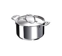 Bekaline 12061264 Chef Faitout + Couvercle en acier inoxydable 26 cm, Silver