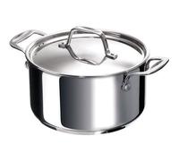 Bekaline 12061244 Chef Faitout + Couvercle en acier inoxydable 24 cm, Argenté