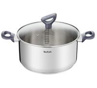 Faitout Dailycook en inox - Ø 24 cm - 5 l - Avec couvercle en verre - Tous feux dont induction