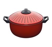 Faitout égouttoir à pâtes - KITCHEN CRAFT - 24 cm - Anti-adhésif - 4 litres - Couvercle verrouillable