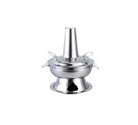 Faitout en acier inoxydable 30 cm épais traditionnel Beijing charbon de bois - Cuisinière de cuisine antiadhésive pour de délicieuses soupes repas