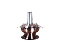 Faitout en acier inoxydable 30 cm épais traditionnel Beijing charbon de bois - Cuisinière de cuisine antiadhésive pour de délicieuses soupes repas