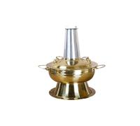 Faitout en acier inoxydable 30 cm épais traditionnel Beijing charbon de bois - Cuisinière de cuisine antiadhésive pour de délicieuses soupes repas