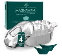 Faitout en Aluminium Moulé - Cocotte Ovale Légère 5 L avec Couvercle, Répartition Idéale de la Chaleur pour Cuisson Lente, Pâtisserie et Plats Cajuns