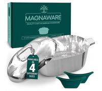 Faitout en Aluminium Moulé, Cocotte Ovale Légère avec Couvercle pour Familles & Réceptions, Répartition Idéale Chaleur, Cuisson Lente, Plats Cajuns 8L