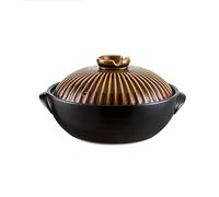 Faitout en pierre, Casserole antiadhésive avec couvercle et double poignée for la cuisson, soupe, le riz, ragoût, cocotte(Vintage Copper,11in)