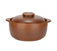 Faitout en terre cuite avec couvercle pour cuisson à flamme nue, casserole en céramique, sans danger pour cuisinière à gaz, four, feu de camp, cuisson lente, soupe, chili
