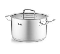 Fissler Collection Original-Profi Faitout En Acier Inoxydable (24 Cm, 6,3 L) Avec Couvercle En Verre, Compatible Induction, Argente