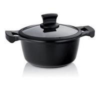 Faitout fonte d'aluminium 24cm + couvercle verre Kela Line 12219 noir G