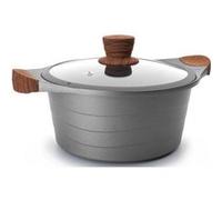 Faitout fonte d'aluminium 28cm + couvercle Lacor 27328 Gris G