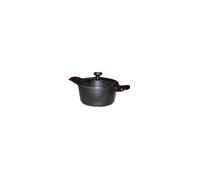Faitout - Granit Pro - 26 cm - Couvercle en verre - Fonte d'aluminium - Compatible induction