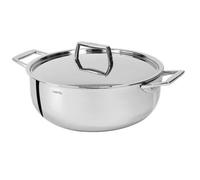 Faitout 28 cm 2 anses avec couvercle inox Castelpro 5 ply