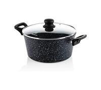 Westinghouse Black Marble Schmortopf Ø24 cm Mit Deckel Induktion & Alle Herdarten PFOA-Frei Antihaft Spülmaschinengeeignet