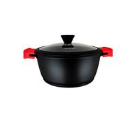 Faitout Induction Antiadhésif Titane 28cm, Fonte d'Aluminium sans PFOA Couvercle,, Black Titanium, , Noir