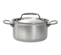 De Buyer - Mini-cocotte en inox 5 couches AFFINITY avec couvercle en inox - 16 cm - Fabriquée en France, Sans PFAS, Montée Rapide en Température, Inox 18/10, Tous Feux + Four, Finition Poli Brillant