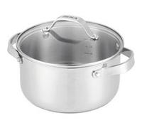 Faitout inox 24cm avec couvercle en verre Beka 101034 argent G