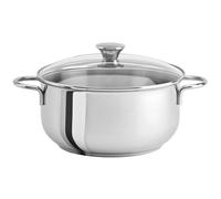 Faitout avec couvercle en verre 18 cm # CWMF18 - Master Inox poignée fixe par Cristel Inox