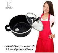 Faitout - Klaus - 36 cm - 9 litres - Antiadhésif - Compatible tous feux