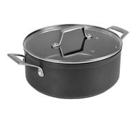 Faitout - LACOR - 16 cm - Aluminium anodisé - Couvercle en verre trempé - Poignées inoxydables