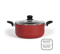 Faitout - LIVOO - MEP150R - 24 cm - Antiadhésif sans PFOA ni PFOS - Poignées silicone - Tous feux dont induction
