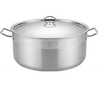 Faitout Marmite en Acier Inoxydable avec Couvercle en Métal - 22.6L ∅40cm H 18cm - Compatible Induction et Tous Feux - Passe au Lave-Vaisselle