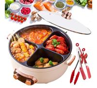 Faitout multifonction à quatre grilles de grande capacité de 5/6/7 L, marmite électrique à 4 grilles, casseroles Wonder tout-en-un avec 4 saveurs, contrôle de température séparé double face, gain de