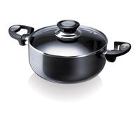BEKA Faitout 13071244 Pro Induc – aluminium, intérieur revêtu, couvercle verre, Anthracite 24 cm