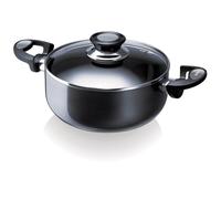 Beka 13071244 Pro Induc Anthracite Faitout + couvercle verre en aluminium intérieur revêtu 24 cm