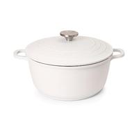 Faitout profond en aluminium anti-adhésif avec couvercle - Passe au four - 4 L - 24 cm - Crème - par Nuovva