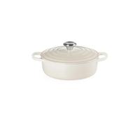 Le Creuset Signature Cocotte ronde basse en fonte émaillée, 24 cm, 3.1L, Meringue, 21179247164430