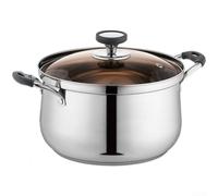 Faitout robuste en acier inoxydable 304 avec couvercle pour four et plaque de cuisson
