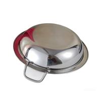 Faitout robuste en acier inoxydable avec bord extra large et deux poignées pour plaques à induction et traditions culinaires coréennes (22 cm)