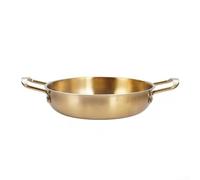 Faitout robuste en acier inoxydable de 18 cm pour cuire des soupes, des ragoûts et des nouilles (doré)