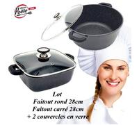 Faitout rond 28cm / Plat carré 28cm Espace Cuisine Professionnel