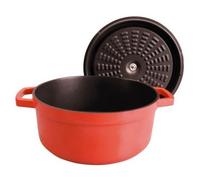 Faitout Rouge En Alumin.fondu D.9.5 Cms