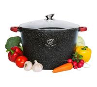 Faitout - ROYAL SWISS - 14 L Ø 32 cm - Acier inoxydable - Poignées amovibles - Couvercle en verre