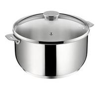 Lagostina Faitout Salvaspazio+ 26 cm avec couvercle en acier inoxydable Argent Inox