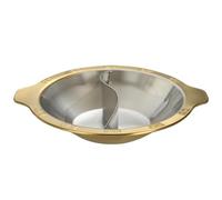 Faitout Shabu Shabu en acier inoxydable épais avec séparateur pour double saveur, idéal pour les fêtes et les réunions de famille